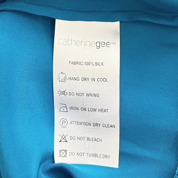 Catherine Gee Symi Silk Sleeveless Maxi Dress - Teal - Picture 9 of 10